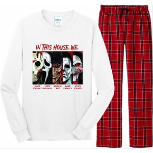 In This House We Love Halloween Family Horror House Scary Long Sleeve Pajama Set