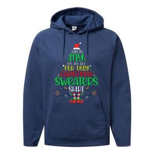 ItS Too Hot For Ugly Christmas Funny Xmas Performance Fleece Hoodie