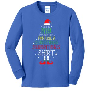 It's Too Hot For Ugly Christmas Funny Xmas  Kids Long Sleeve Shirt