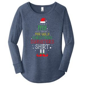 It's Too Hot For Ugly Christmas Funny Xmas  Women's Perfect Tri Tunic Long Sleeve Shirt