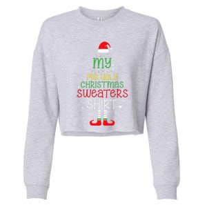 It's Too Hot For Ugly Christmas Funny Xmas  Cropped Pullover Crew