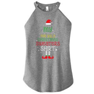 It's Too Hot For Ugly Christmas Funny Xmas  Women's Perfect Tri Rocker Tank