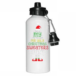 It's Too Hot For Ugly Christmas Funny Xmas  Aluminum Water Bottle