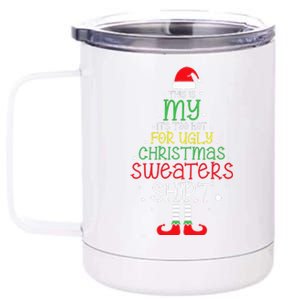 It's Too Hot For Ugly Christmas Funny Xmas  12 oz Stainless Steel Tumbler Cup