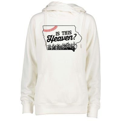 Is This Heaven Baseball Field In Iowa Womens Funnel Neck Pullover Hood