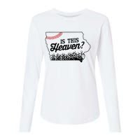 Is This Heaven Baseball Field In Iowa Womens Cotton Relaxed Long Sleeve T-Shirt