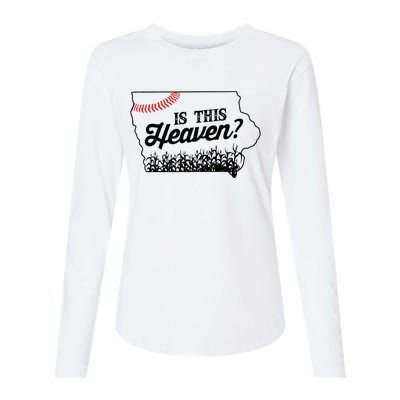 Is This Heaven Baseball Field In Iowa Womens Cotton Relaxed Long Sleeve T-Shirt