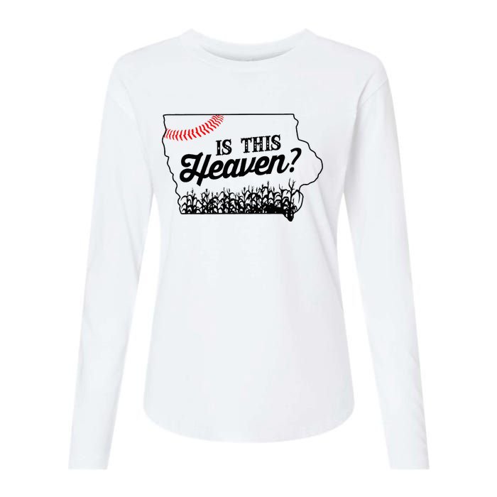 Is This Heaven Baseball Field In Iowa Womens Cotton Relaxed Long Sleeve T-Shirt