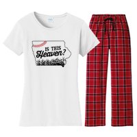 Is This Heaven Baseball Field In Iowa Women's Flannel Pajama Set