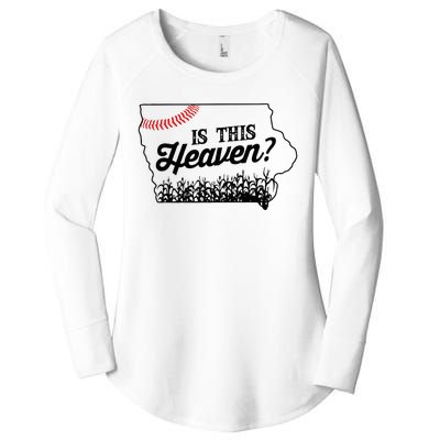 Is This Heaven Baseball Field In Iowa Women's Perfect Tri Tunic Long Sleeve Shirt