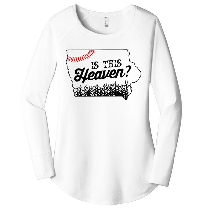 Is This Heaven Baseball Field In Iowa Women's Perfect Tri Tunic Long Sleeve Shirt