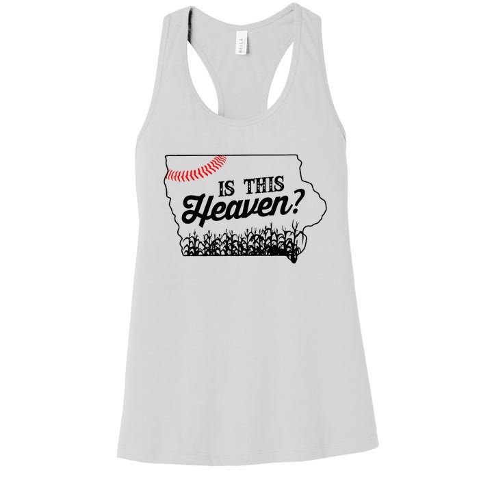 Is This Heaven Baseball Field In Iowa Women's Racerback Tank