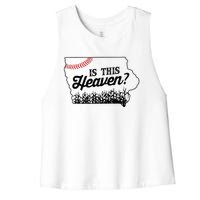 Is This Heaven Baseball Field In Iowa Women's Racerback Cropped Tank