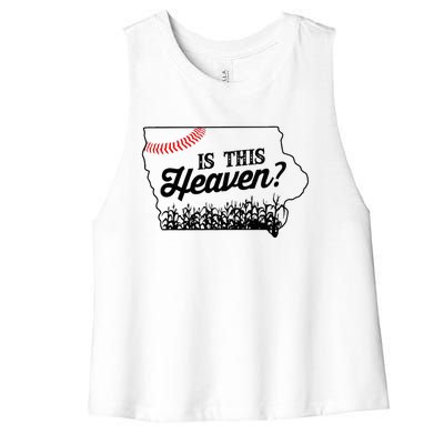 Is This Heaven Baseball Field In Iowa Women's Racerback Cropped Tank