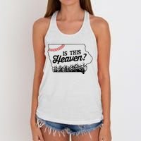 Is This Heaven Baseball Field In Iowa Women's Knotted Racerback Tank