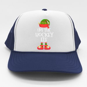 IM The Hockey Elf Christmas Holiday Elf Squad Xmas Elves Gift Trucker Hat