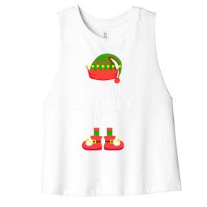 IM The Hockey Elf Christmas Holiday Elf Squad Xmas Elves Gift Women's Racerback Cropped Tank