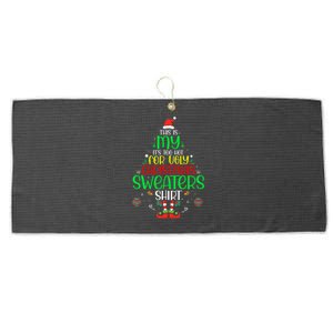 ItS Too Hot For Ugly Christmas Funny Xmas Women Large Microfiber Waffle Golf Towel