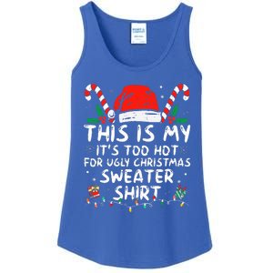 It's Too Hot For Ugly Christmas Funny Xmas Ladies Essential Tank