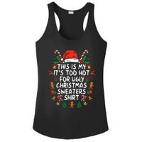 ItS Too Hot For Ugly Christmas Funny Xmas Ladies PosiCharge Competitor Racerback Tank