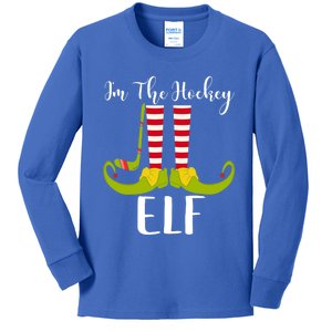 IM The Hockey Elf Funny Christmas Gift Cute Gift Kids Long Sleeve Shirt