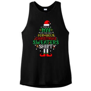 ItS Too Hot For Ugly Christmas Funny Xmas Ladies PosiCharge Tri-Blend Wicking Tank