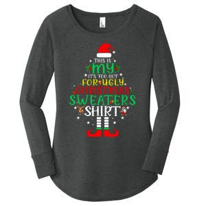 ItS Too Hot For Ugly Christmas Funny Xmas Women's Perfect Tri Tunic Long Sleeve Shirt