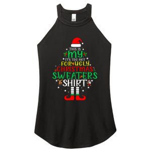 ItS Too Hot For Ugly Christmas Funny Xmas Women's Perfect Tri Rocker Tank