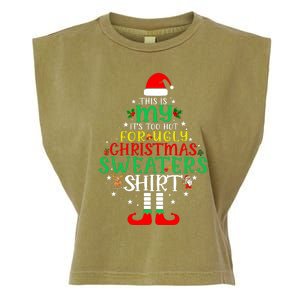 ItS Too Hot For Ugly Christmas Funny Xmas Garment-Dyed Women's Muscle Tee