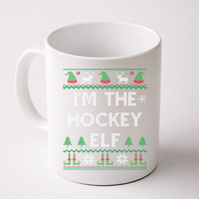 IM The Hockey Elf Funny Player And Fan Ugly Christmas Pajama Gift Coffee Mug