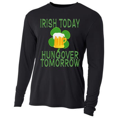 Irish Today, Hungover Tomorrow St Pattys Day Cooling Performance Long Sleeve Crew