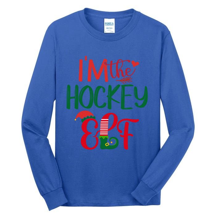 IM The Hockey Elf Matching Group Family Christmas Pajama Cool Gift Tall Long Sleeve T-Shirt