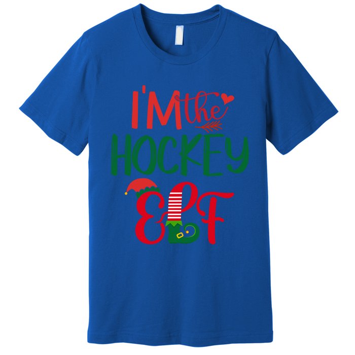 IM The Hockey Elf Matching Group Family Christmas Pajama Cool Gift Premium T-Shirt