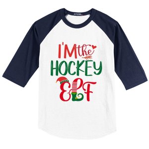 IM The Hockey Elf Matching Group Family Christmas Pajama Cool Gift Baseball Sleeve Shirt