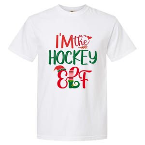 IM The Hockey Elf Matching Group Family Christmas Pajama Cool Gift Garment-Dyed Heavyweight T-Shirt