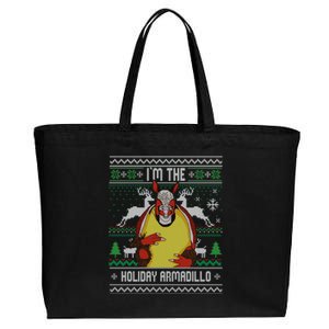 I'm the holiday armadillo Funny Ugly Christmas Cotton Canvas Jumbo Tote