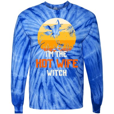 Im The Hot Wife Witch Matching Family Halloween Party Gift Tie-Dye Long Sleeve Shirt