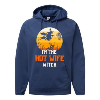 Im The Hot Wife Witch Matching Family Halloween Party Gift Performance Fleece Hoodie