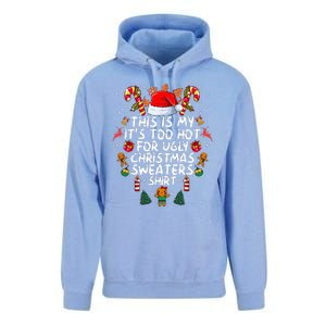 It's Too Hot For Ugly Christmas Funny Xmas Unisex Surf Hoodie