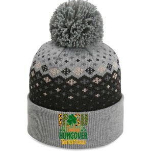 Irish Today, Hungover Tomorrow Funny St Patrick's Day The Baniff Cuffed Pom Beanie