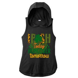 Irish Today, Hungover Tomorrow Funny St Patrick's Day Ladies PosiCharge Tri-Blend Wicking Draft Hoodie Tank