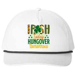 Irish Today, Hungover Tomorrow Funny St Patrick's Day Snapback Five-Panel Rope Hat