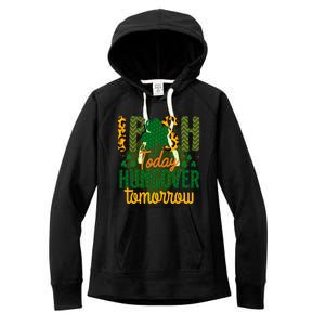 Irish Today, Hungover Tomorrow Funny St Patrick's Day Women's Fleece Hoodie