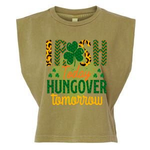 Irish Today, Hungover Tomorrow Funny St Patrick's Day Garment-Dyed Women's Muscle Tee