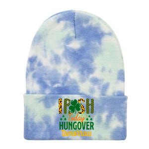 Irish Today, Hungover Tomorrow Funny St Patrick's Day Tie Dye 12in Knit Beanie