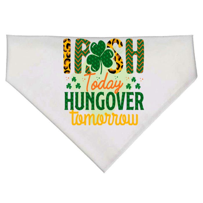 Irish Today, Hungover Tomorrow Funny St Patrick's Day USA-Made Doggie Bandana