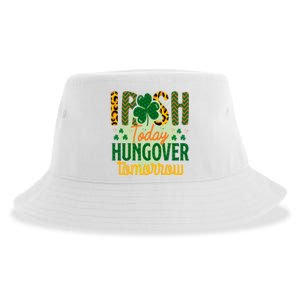 Irish Today, Hungover Tomorrow Funny St Patrick's Day Sustainable Bucket Hat