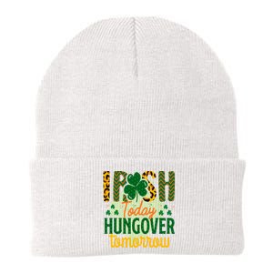 Irish Today, Hungover Tomorrow Funny St Patrick's Day Knit Cap Winter Beanie