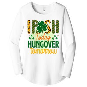 Irish Today, Hungover Tomorrow Funny St Patrick's Day Women's Perfect Tri Tunic Long Sleeve Shirt