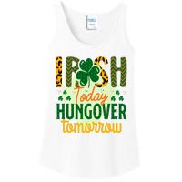 Irish Today, Hungover Tomorrow Funny St Patrick's Day Ladies Essential Tank